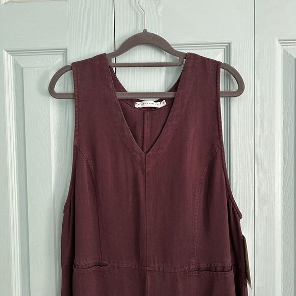 Cut Loose Maxi Dress Med Lagenlook Boho Minimalist Sleeveless V-Neck - Picture 2 of 10